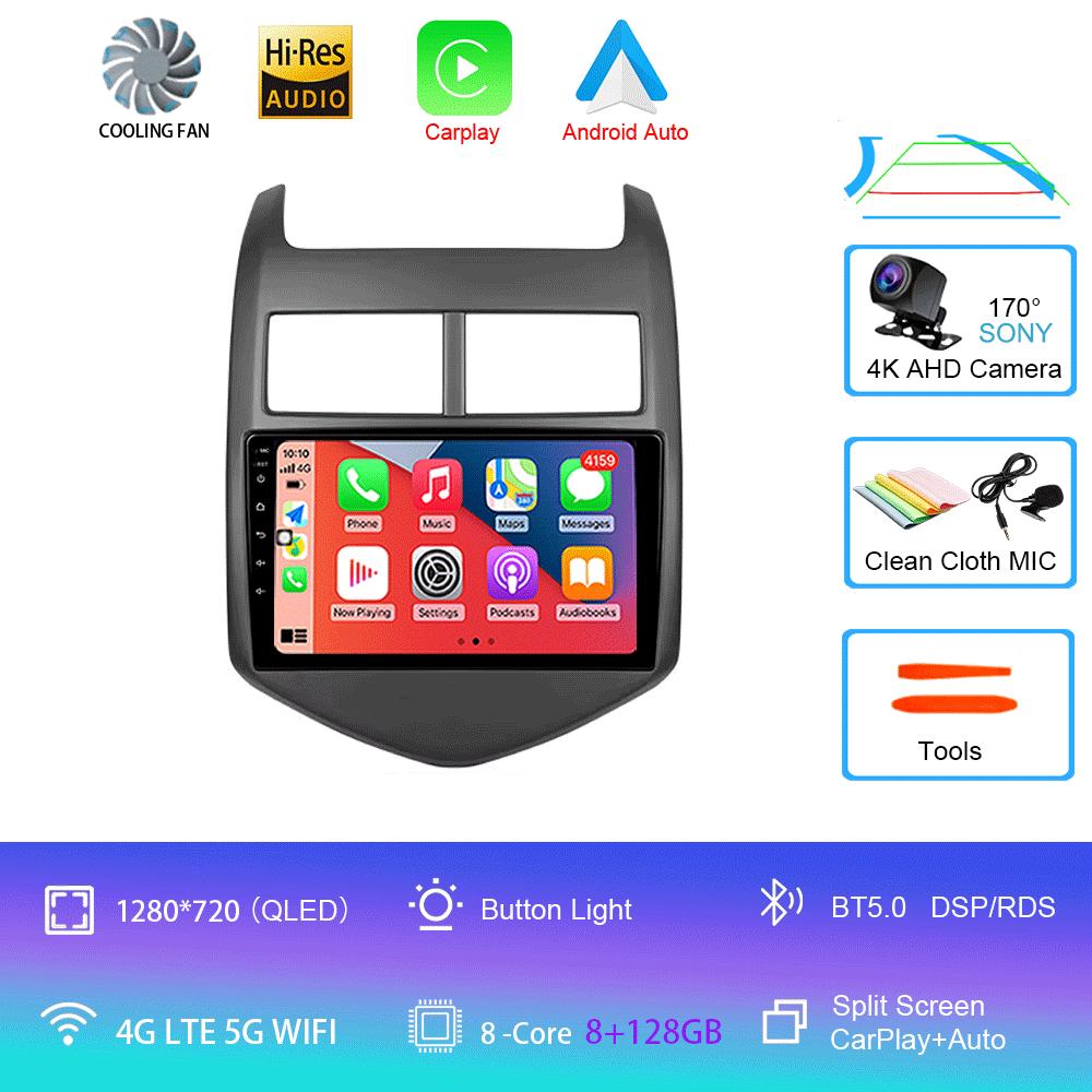 For Chevrolet Aveo 2 Sonic T300 2011-2015 Car Radio Android 14 CarPlay Auto Multimedia Player Navigation GPS 2din Stereo Audio
