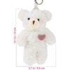 Pair of Bear Plush Fluffy Bear Christmas Birthday Gifts [CALLARON] Keychains, 2-Piece Set, Keyrings, Toys, Kids, Gifts,