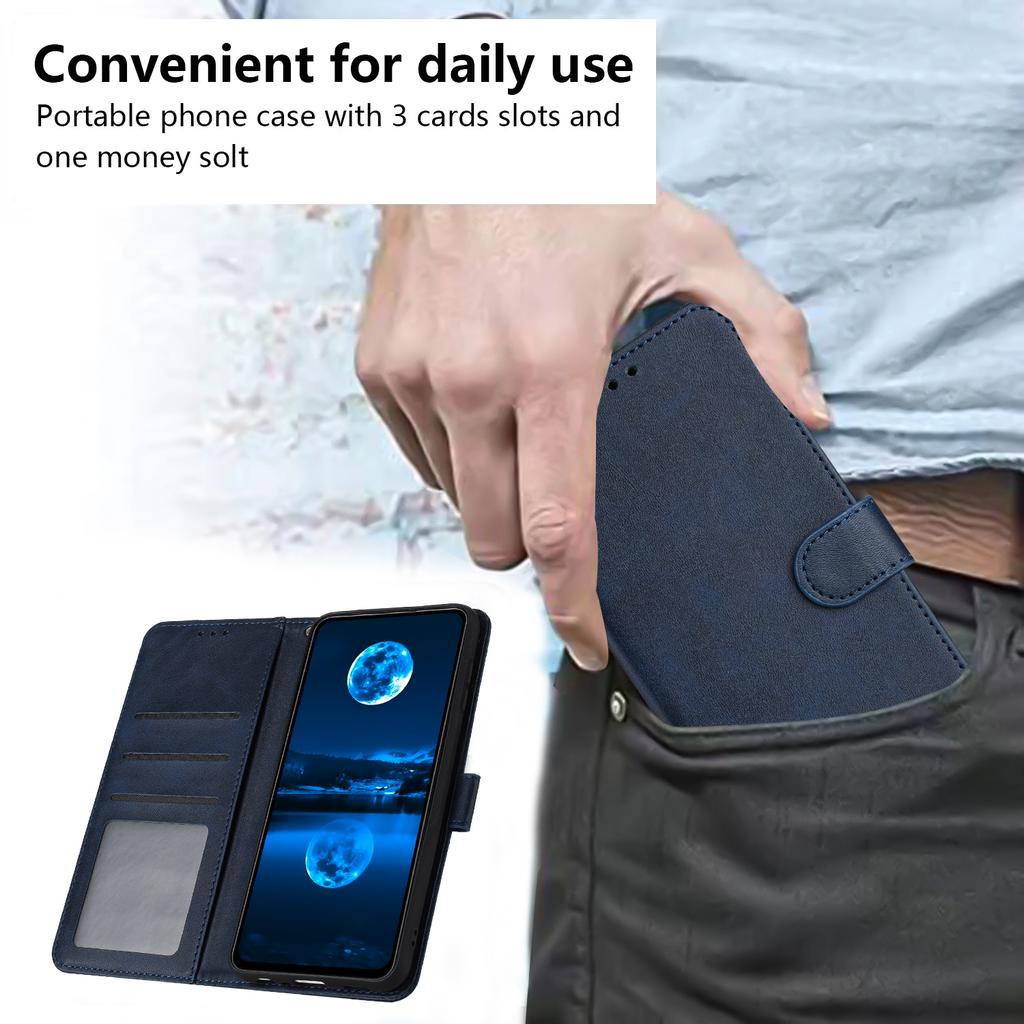 For Xiaomi Poco F6 Pro 5G/Redmi K70 5G/K70 Pro 5G Cover Leather Stand Phone Protective Shell with Wrist Strap