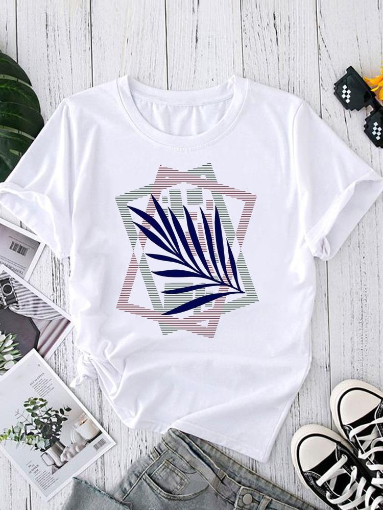 (Asian Size) Love Letter Style Short Sleeve T-shirts Women's Top Print O-neck  Fashion Female Casual T Clothing Graphic Tee