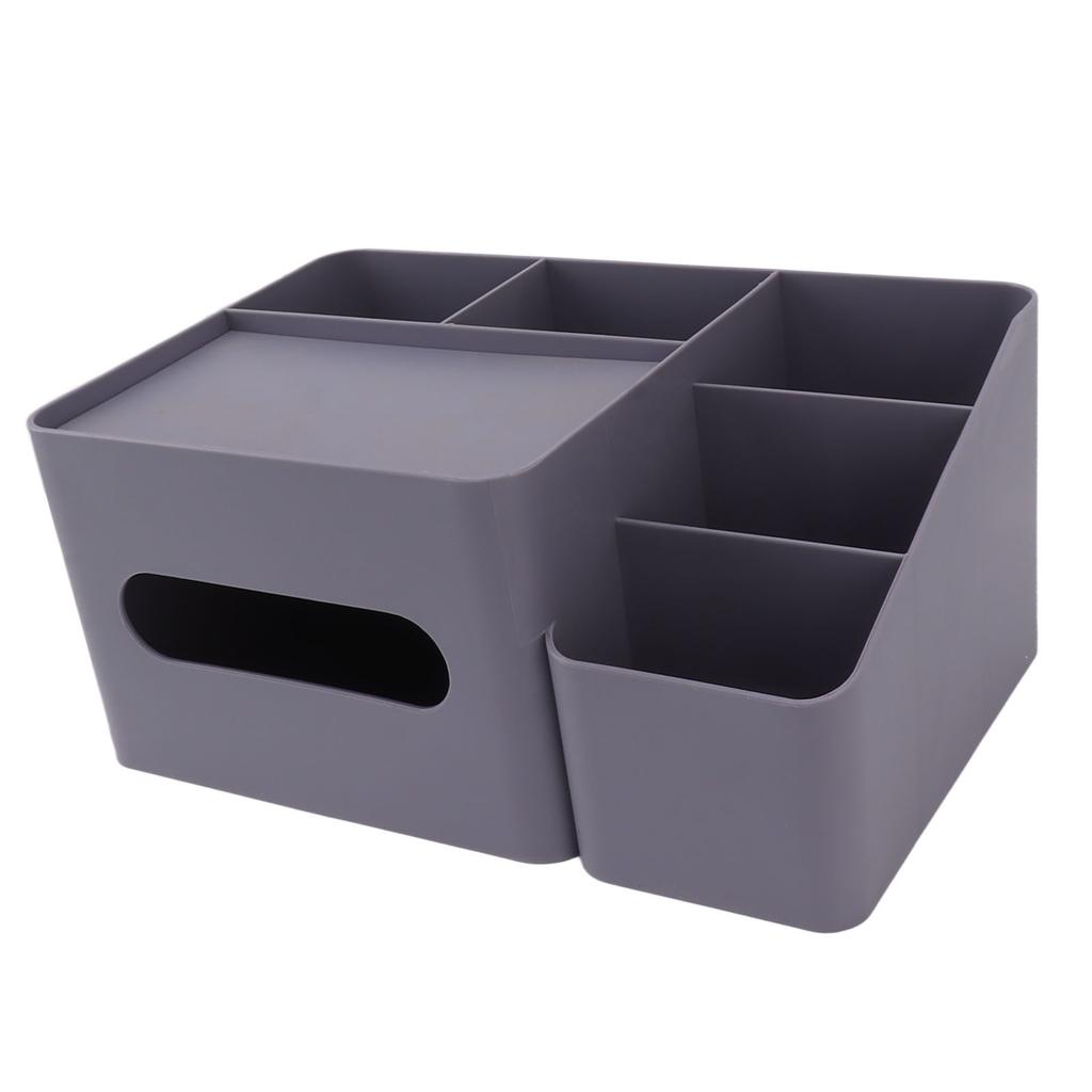 Tissue Box Organizer with Lid Plastic Exquisite Smooth Surface Tissue Desk Organizer for Home