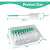 Soft Silicone Dental Floss Picks, Interdental Brush for Braces, Disposable Teeth Cleaner (Green, 160 Pcs)