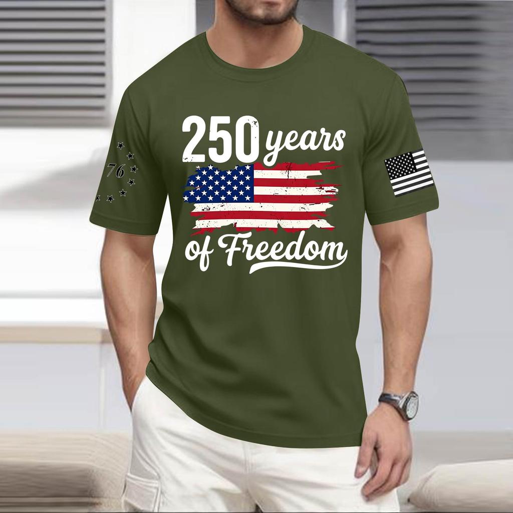 Men's Casual Round Neck Lightweight Short-Sleeve Top