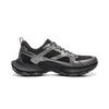 Li Ning Slip Resistant, Abrasion Resistant, Breathable Low top Chunky Sneakers Men's Black Silver AGCW055-2