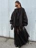 New Women's Long Dress Black Sexy Sheer Lace High Waist Business Commute Elegant Skirt