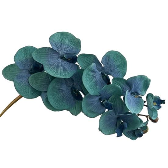 Konstgjorda Phalaenopsis-blommor 10-huvudiga stjälkar 3D-utskrift Realistiska konstgjorda orkidéer för vardagsrum, bröllopsfest, bordsdekoration