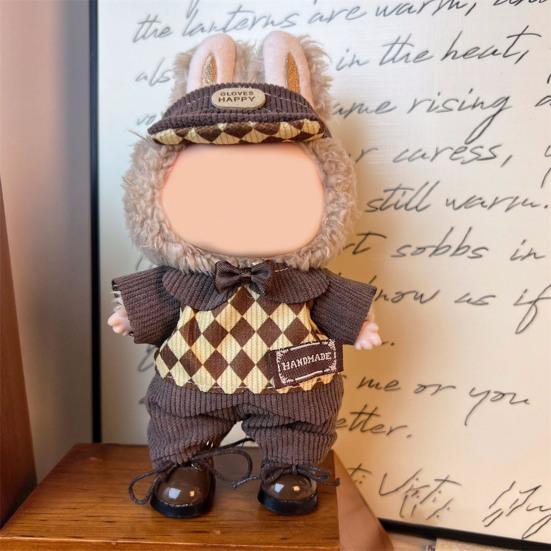 Sada oblečení pro panenky pro 17cm panenky La Bubu Elegantní overal Měkké šaty pro panenku Stylový výstavní outfit Dárek pro milovníky panenek
