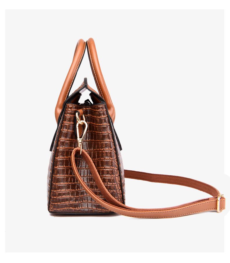 2025 Trendy Retro Crocodile Pattern Women's Crossbody Handbag