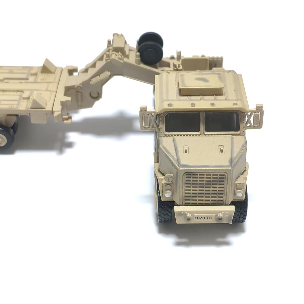 1/72 Scale Yellow M1070 Military Transport Vehicle Desert Sand Plastic Model Kit – DIY Assembly Toy Gift for Christmas