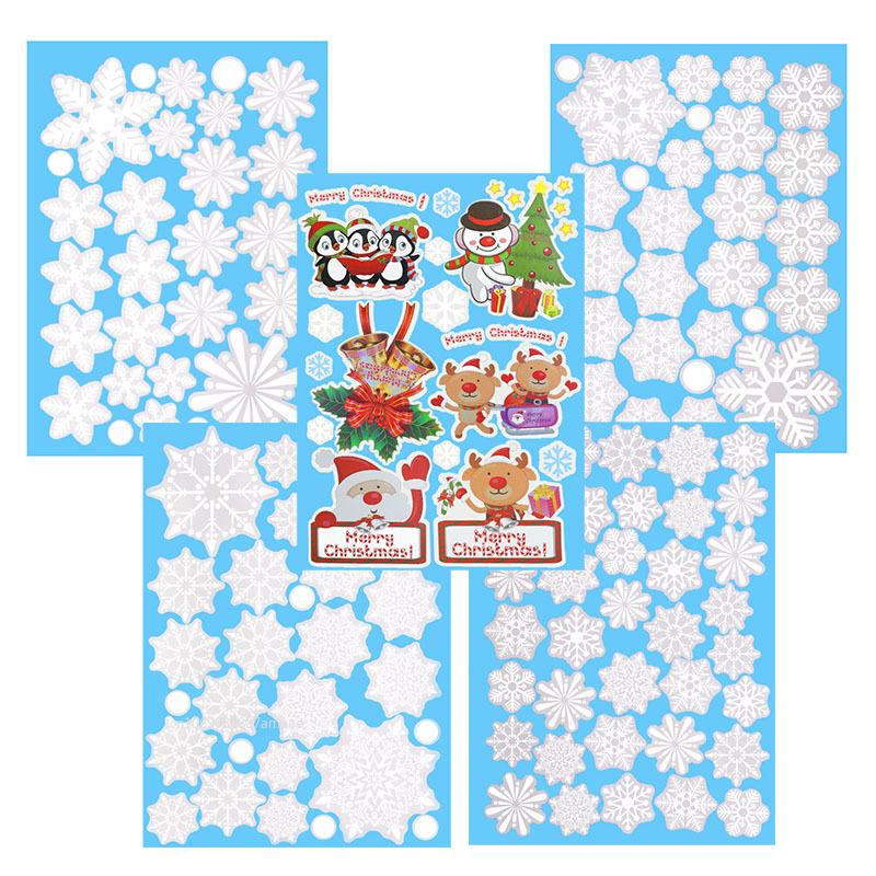 29/22Pcs Snowflake Electrostatic Wall Stickers Window Kids Room Christmas Decor Decals for Home Decor 2026 New Year Wallpaper