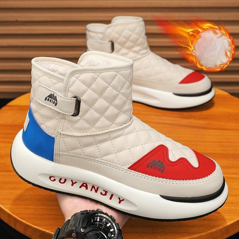 

Snow Boots Men s Shoes with Added Insulation for Warmth, Cotton-lined, Water-resistant and Slip-resistant Boots 44 бежевий