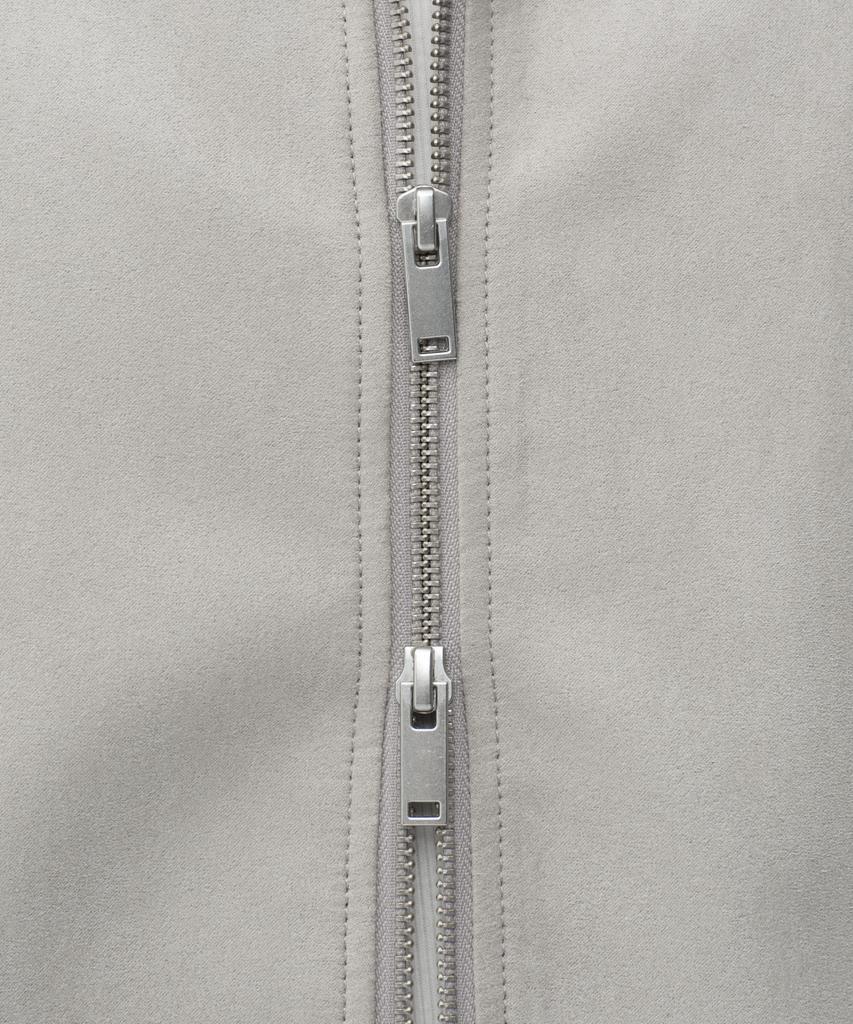 MUSINSA STANDARD Synthetic Suede Minimal Blouson Jacket [Light Grey]