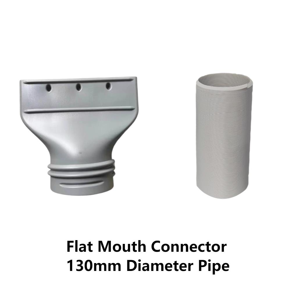 Flat Air Conditioning Exhaust Hose Adapter 130/150mm Diameter Exhaust Hose Air Vent Connector Exhaust Systems Accessories