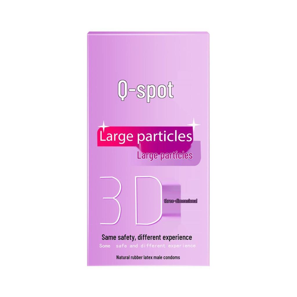Q-point Hyaluronic Acid 001 Large Particle Delay Condoms - Long-lasting Contraceptives for Adults