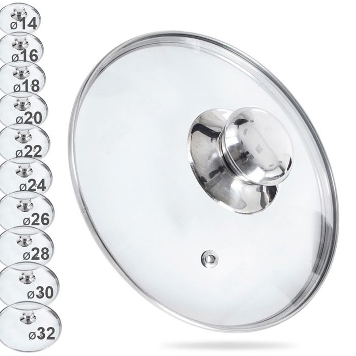 Couvercle en verre - Orion - 16 cm - Résistant à la chaleur - Transparent