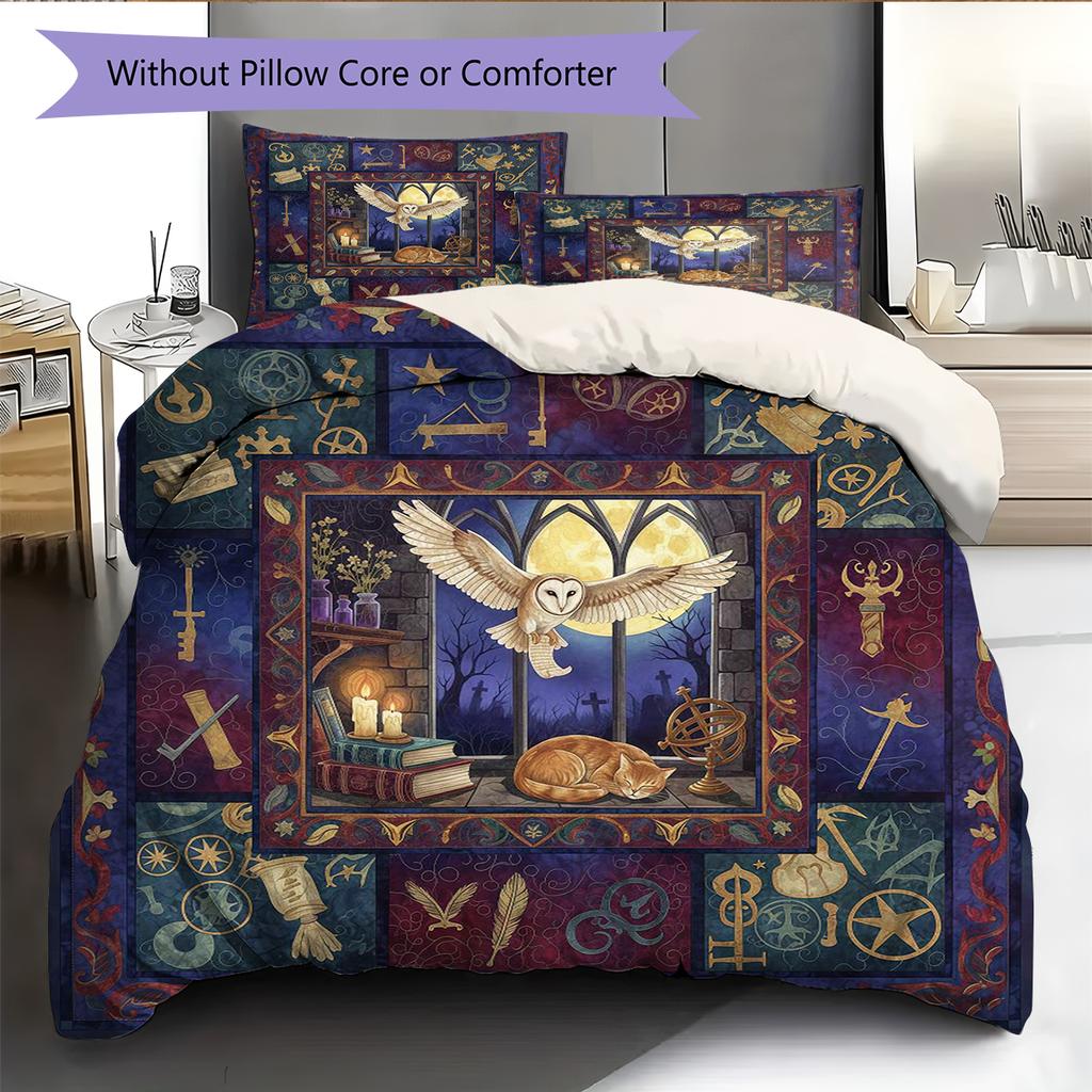 Cartoon Pattern Bedding Quilt Set Quilt Cover Pillowcase Home Decoration Birthday Gift (1 * duvet cover + 2 * pillowcase, without core)