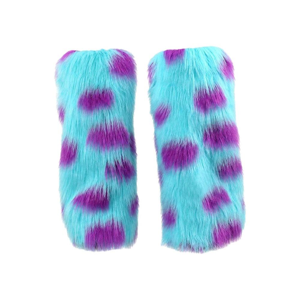 Weiche und flauschige Beinwärmer mit elastischen Öffnungen Pelz-Stiefelmanschetten Cosplay-Accessoires
