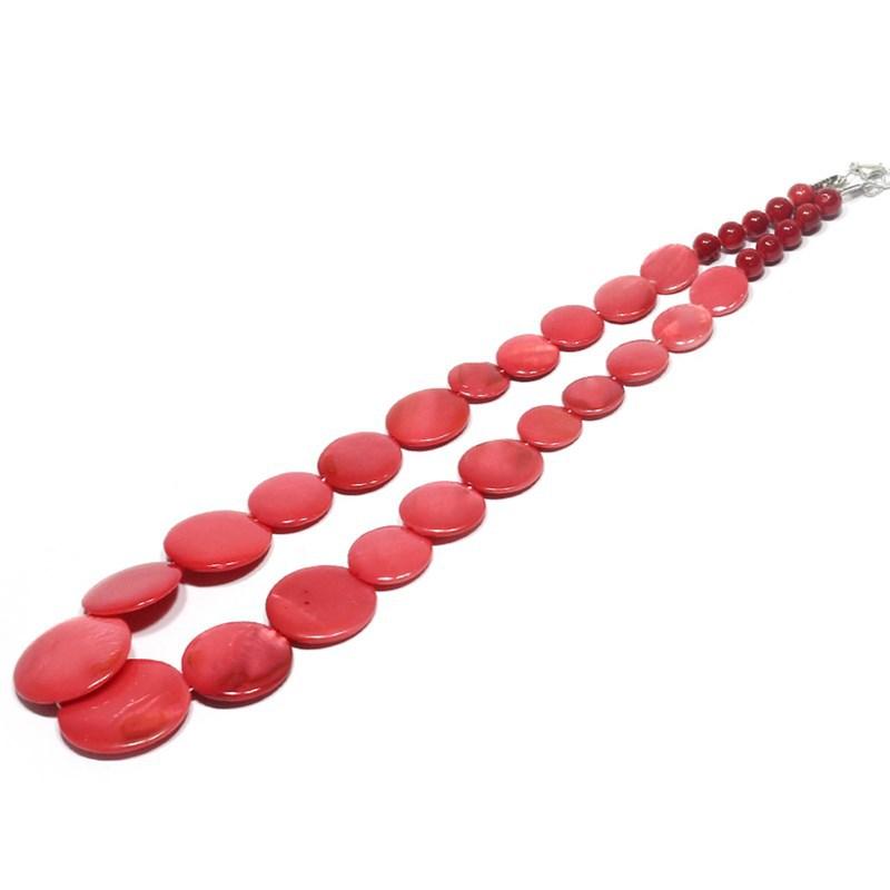 JMXD-Exaggerated Popular Natural Shell Bead Pearl Necklace Women's Handwoven Necklace Collarbone Chain Clothing Accessories