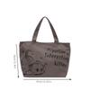 Canvas Totes Large Capacity Storage Handbag Women Tote Anime Cat Letters Shoulder Bags Girls Casual Commute Bag Portable Big Bag