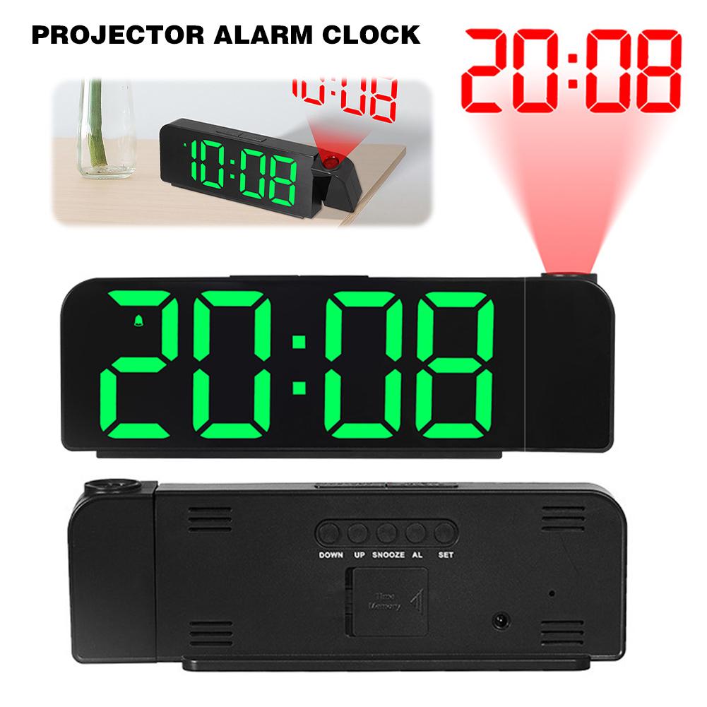 Projektionswecker Projektor Uhr Temperatur-/Datumsanzeige Schreibtischwecker USB-Stecker für Hörgeschädigte & Gehörlose