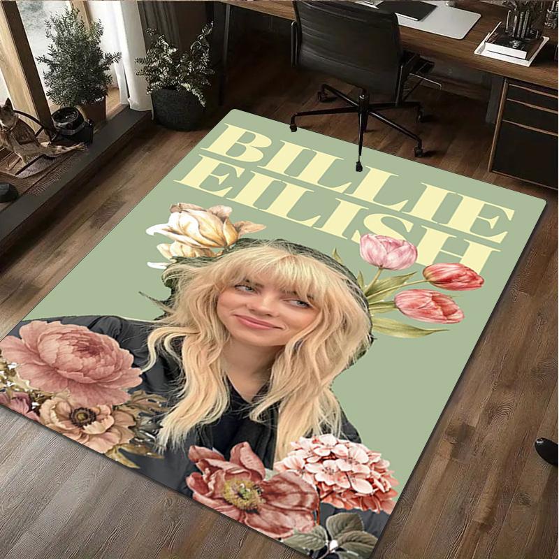 Billie Eilish Album Rug Carpet Office Decorative Carpet For Living Room Bedroom Door Mat Floor Rug Computer Chair Area Rug
