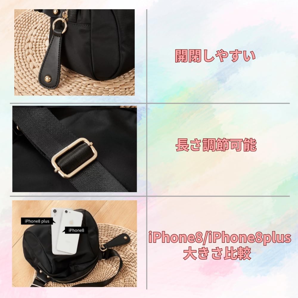 ORIJIRI Damen kleine Umhängetasche, Minimalistische Schultertasche, Bauchtasche oder Hüfttasche, Schwarz