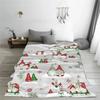 Merry Christmas Gnomes Knitted Blanket Nordic New Year Wool Throw Blankets Warm Bed Fleece Fluffy Soft Blankets for Winter