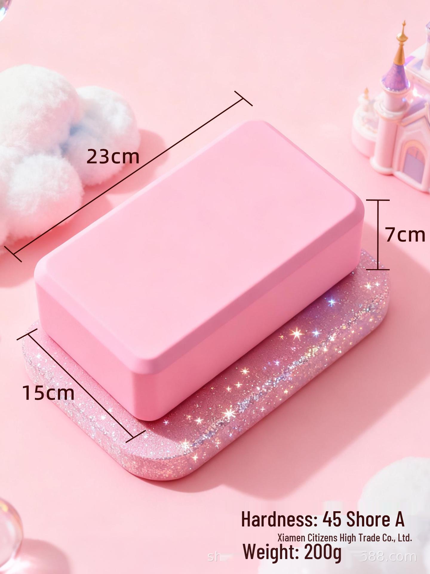 Children s Customizable Yoga Brick: High-Density Foam for Dance, Stretching, and Women s Fitness at Home. Light Pink 1pc