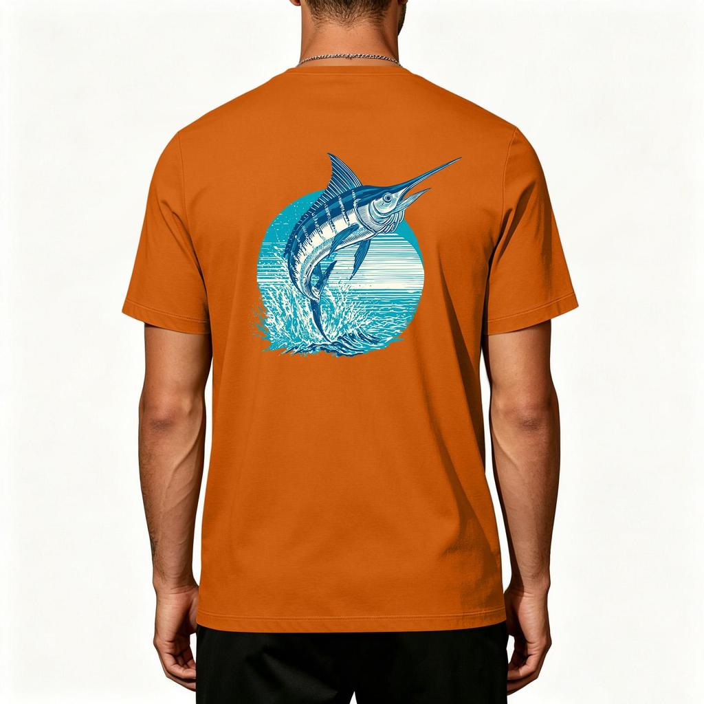 Men's Outdoor Fishing T Shirt Short Sleeve UPF 50 Plus Sun Protection Cooling Stretch Fabric Sports Top