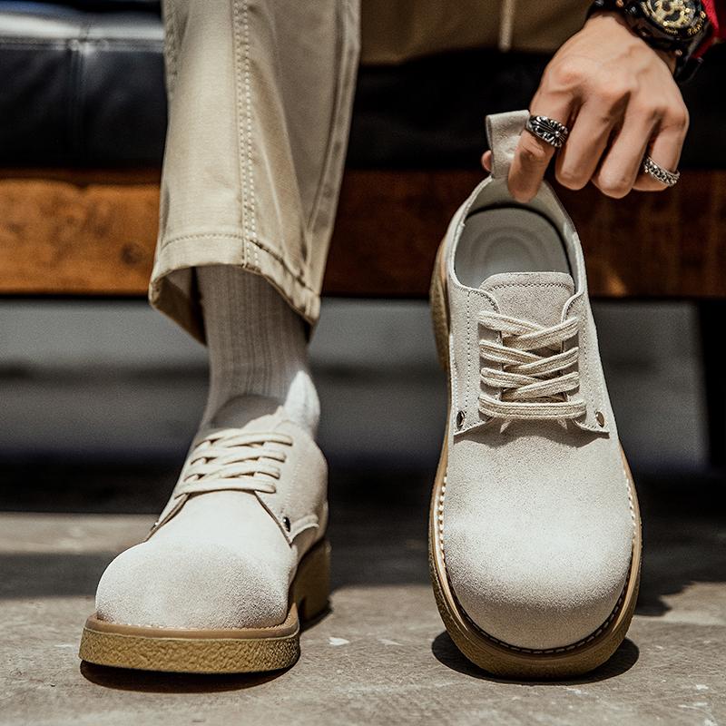 Fashion British Style Men Genuine Leather Casual Shoes Classic Outdoor Antiskid Oxford Dress Shoes Handmade Designer Business Flat Shoes
