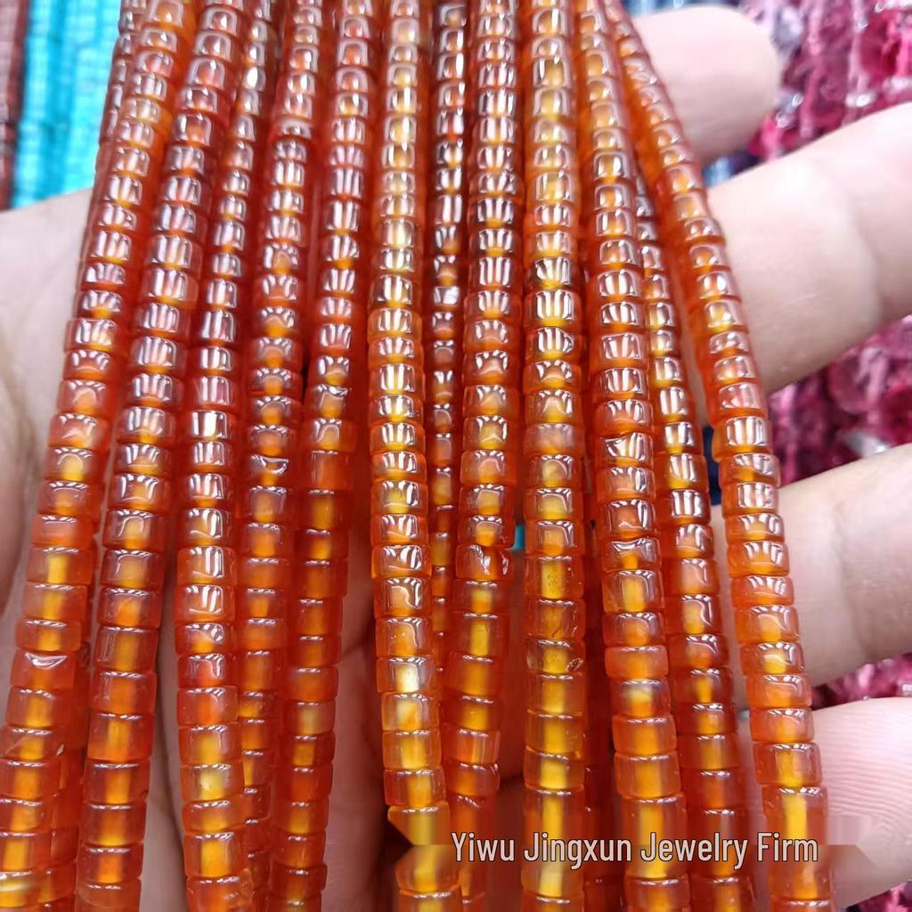 2x4mm Natural Agate Stone Separator Beads for DIY Jewelry Making - Loose Semi-Finished Accessories In Stock