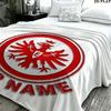 1PC Eintracht Frankfurt Custom Name Patterned Flannel Blanket Suitable For All Seasons for Home Decor Warmth and Comfort Gifts Holiday Present