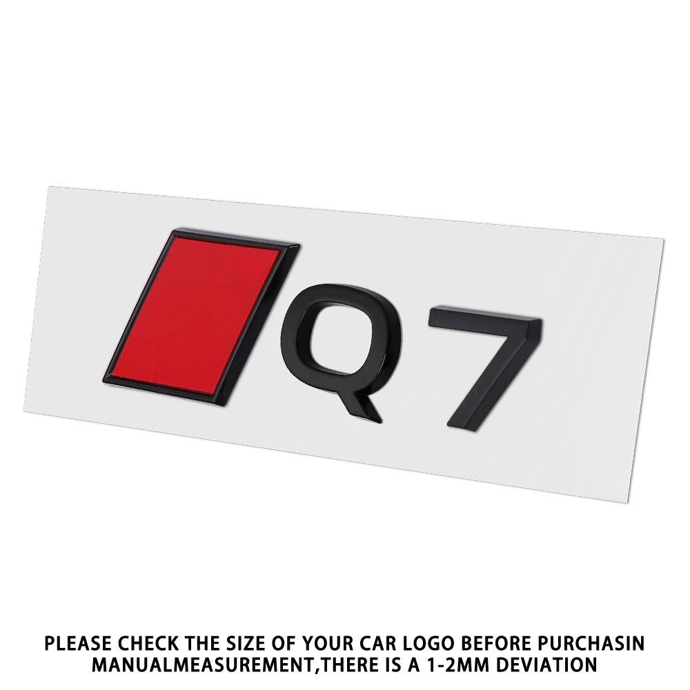 Aluminum ABS Car Styling Rear Trunk Badge Emblem Sticker Auto Accessories For Audi Q3 Q4 Q5 Q6 Q7 Q8 Sline TT RS S Quattro S3 S5