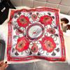 Fashion Square Fashion Foreign Style Small Silk Scarf Women'S Headband Decorative Scarf Dual-Purpose Small Square Scarf New Scarf