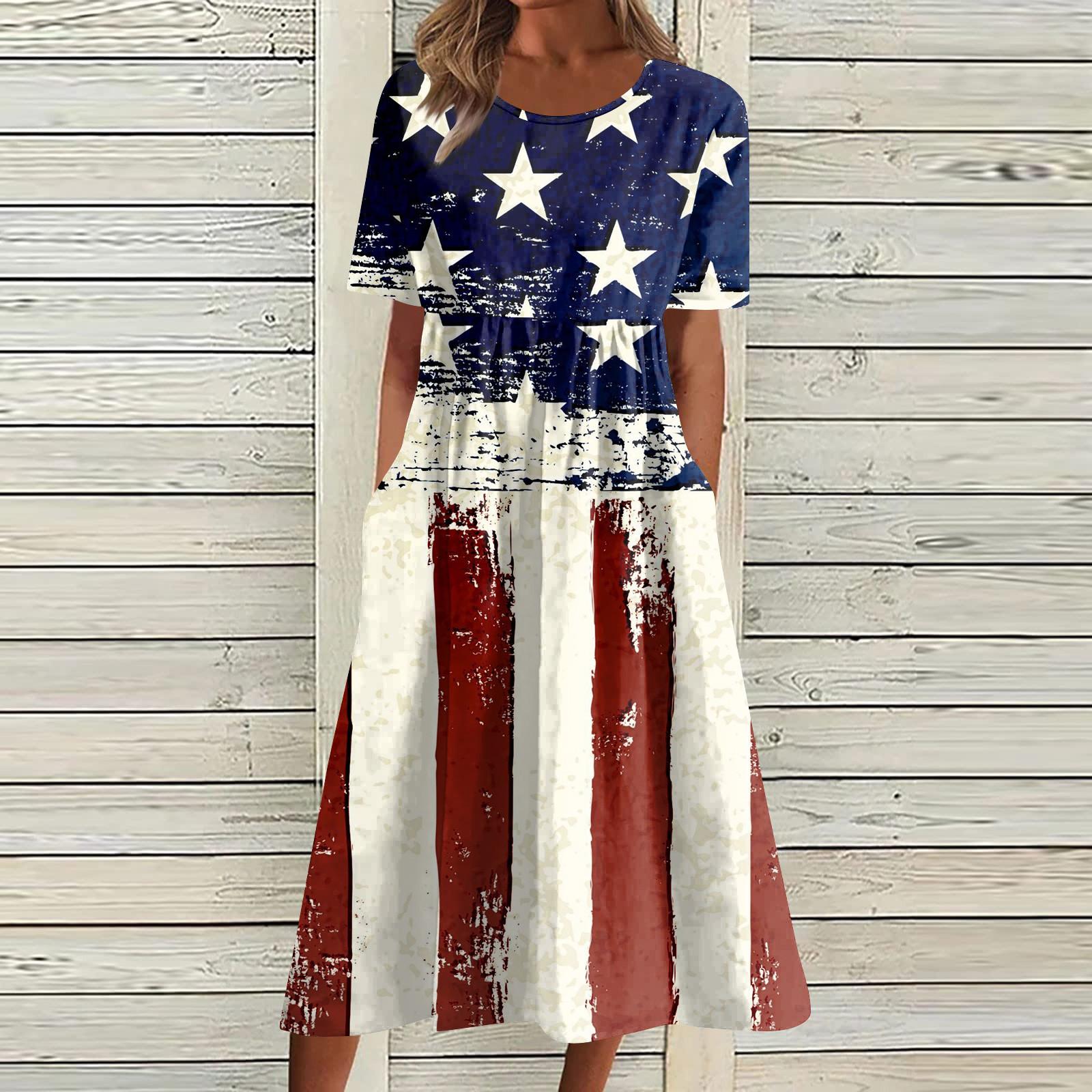 

Жен. Повседневные платья Платья с принтами Летние платья С принтами Плиссированные платья-миди с круглым вырезом Классический Классический На открытом воздухе Повседневные С короткими рукавами Свободные платья XXL синий