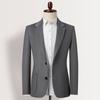 Spring and Autumn Men's Suit Single West Single Row Two Button Fashion Casual Double Sided Nylon Wool Suit Men's Jacket