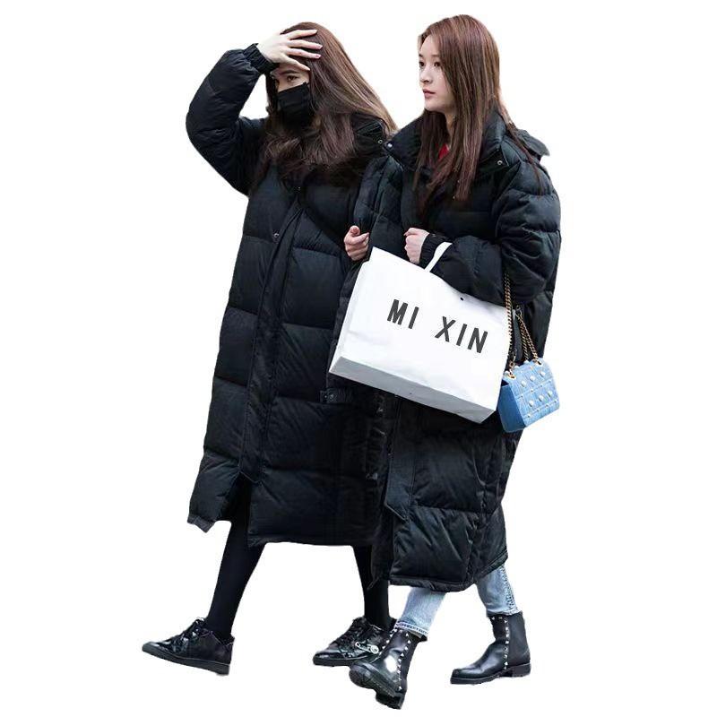Womens Oversized Long Cotton Coat With Hood Winter 2026 Thick Warm Loose Fit Art Student Outerwear