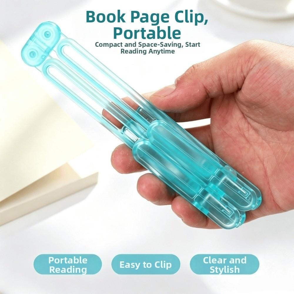 Slidable Book Page Holder Multi-functional Creative Reading Book Clip Portable Adjustable Books Fixed Clip Reading Aid