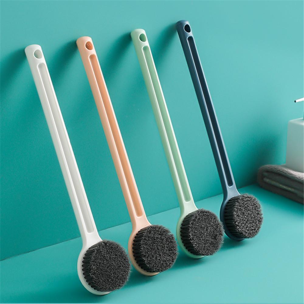 Long-Handled Bathtub Shower Brush Bathroom Brush Body Soft Hair Washing Brush Hand Back Scrub Skin Massage Bathroom Supplies