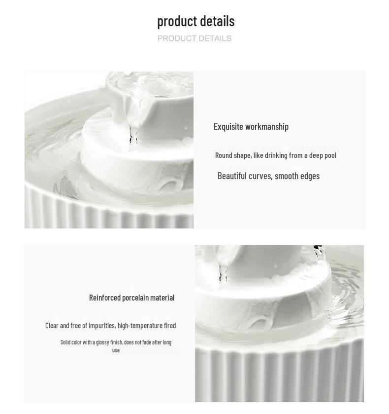 Crazy Claws Keramik-Katzenbrunnen mit Filter – Selbstzirkulierende Trinkschale für gesunde Hydratation.