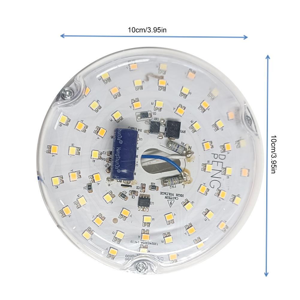 

3.9/4.9/6.2 Inch 15/18/24W Ceiling Fan Light Replacement Panel CRI90 Pendant Light Round Panel Flush Mount Ceiling Light Panel