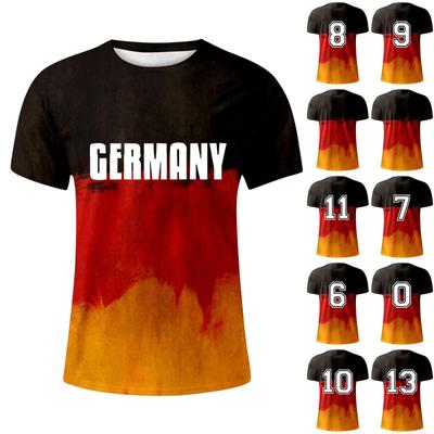 Men's Germany Printed T-Shirt Men's Loose Casual Short Sleeve Top