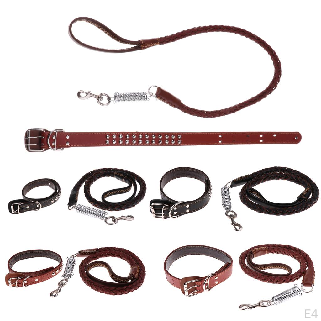 Pet Walking Training Dogs Leashes Medium Puppy Black,Brown