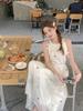 No Brand Butterfly Tie Dress With Polyester Fabric Summer College Style For Women