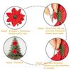 24Pcs Red Christmas Poinsettias Flowers Decoration Artificial Flowers for Christmas Tree Ornaments Suitable for Home Christmas Decorations