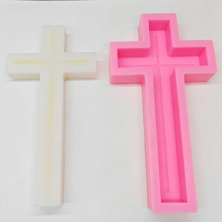 Formy na svíčky ve tvaru kříže pro výrobu mýdla, čokolády, svíček, vánoční dárek
