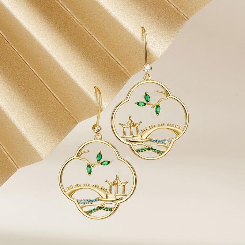 Купить Китайский стиль Винтаж ювелирные изделия Золото Цвет Сплав ...