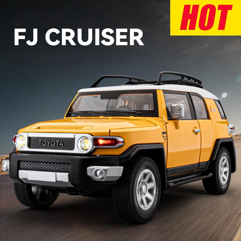 LICENSED 1:24 Toyota cruiser FJ Colooze cross country Off Road vehicle alloy model SUV simulated sound light Kid Birthday Gift