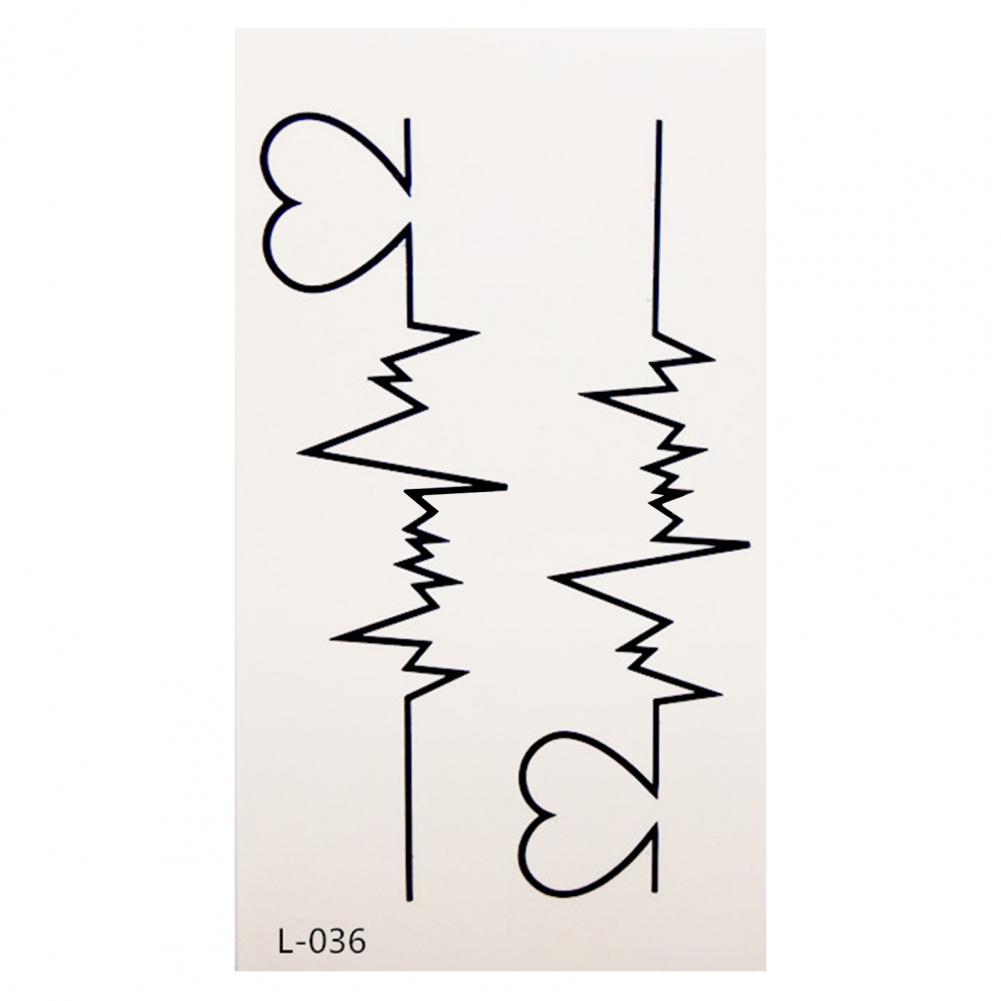 Mode für Unisex Dekoration Wasserdicht Unisex Temporäres Tattoo Aufkleber Körper Liebe Welle Dekoration für Unisex schwarz