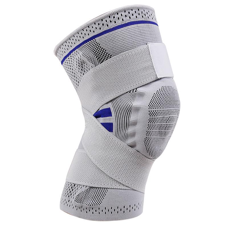 Silicone Shock Absorption Knee Pads with Strap Support for Outdoor Sports
